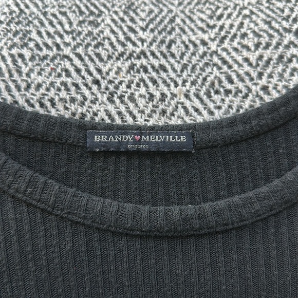 Brandy Melville Classic Cotton Blend Classic Ribbed T-Shirt Dress One Size - Picture 6 of 7